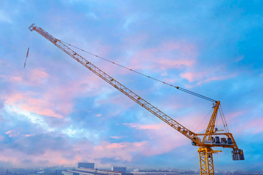 New Potain MCR 625 is a high-speed, high-performance luffing jib crane for the world’s fastest-growing markets